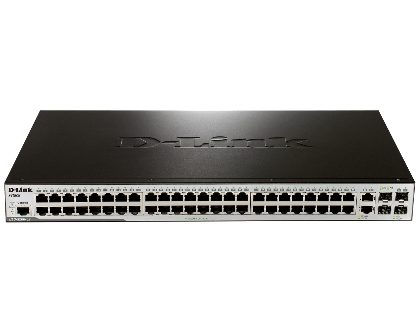 قیمت و خرید سوییچ مدیریتی 50 پورت + 2 پورت SFP دی لینک مدل DES-3200-52 | نت ران